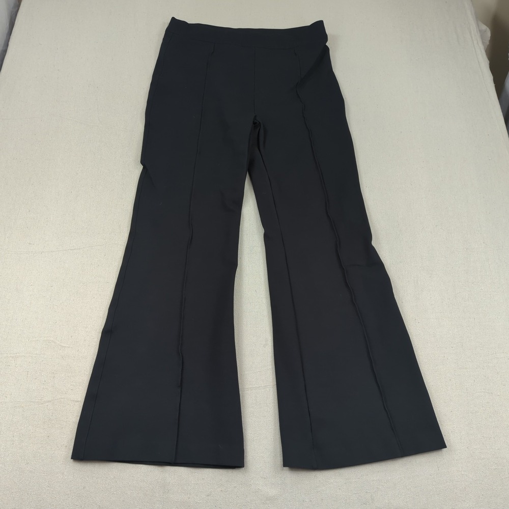 Spanx Pants Womens Black Extra Large 32 Seamed Front Flare Preppy Stretch